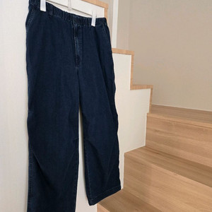 새상품)일본구매 유니클로C컬렉션 와이드 남성 청바지 L