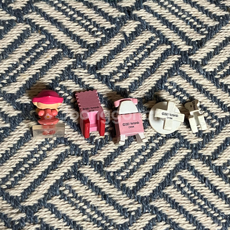 고전 동물의 숲 러블리 핑크 집 주민 피규어 세트--1