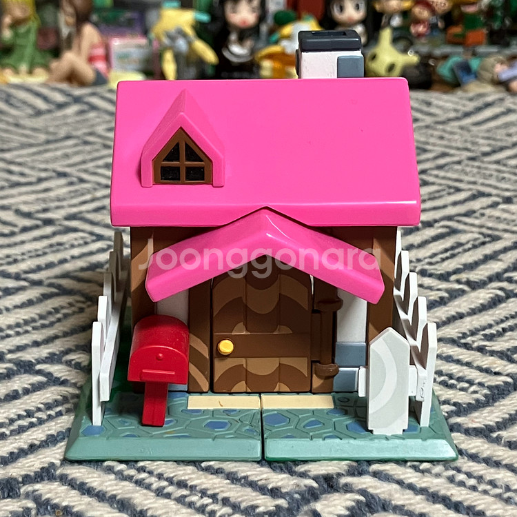 고전 동물의 숲 러블리 핑크 집 주민 피규어 세트--2