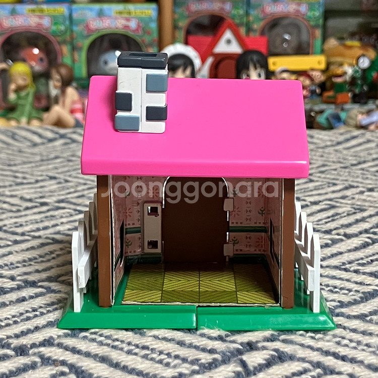 고전 동물의 숲 러블리 핑크 집 주민 피규어 세트--5