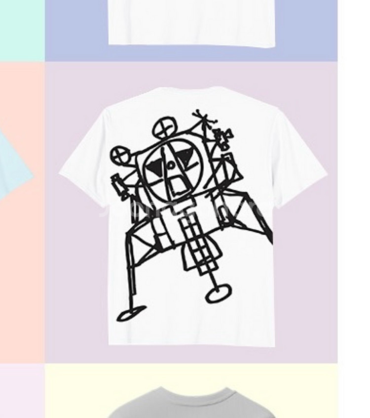 톰 삭스 한국 전시 굿즈 로켓 티셔츠--0