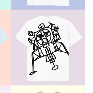 톰 삭스 한국 전시 굿즈 로켓 티셔츠