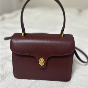 시에 멜번 스퀘어 미니 토트백 마룬