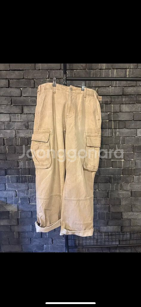 [중고] 남자 베이지 카고바지 (32)--0