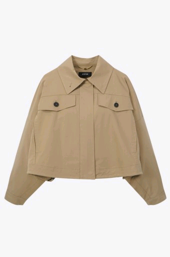 시스템 베이지 면점퍼--1