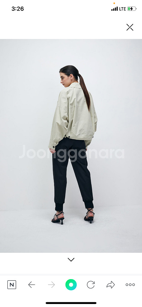 시스템 베이지 면점퍼--3