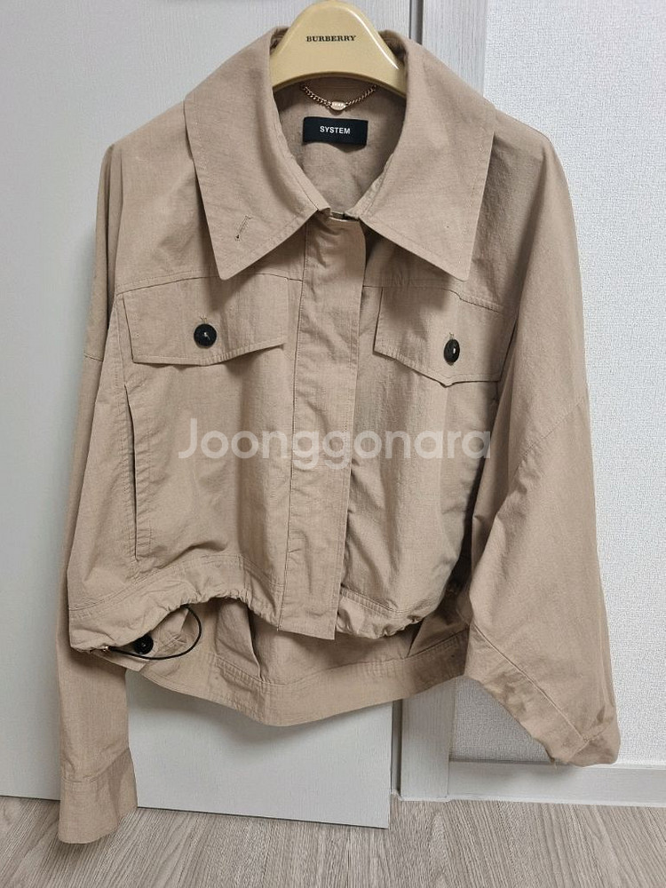 시스템 베이지 면점퍼--6