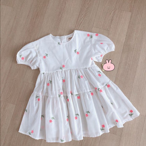 여아 꽃자수원피스 110