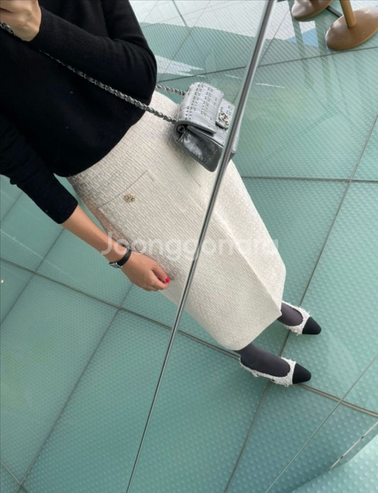 비그레이 트위드 스커트 El tweed--0