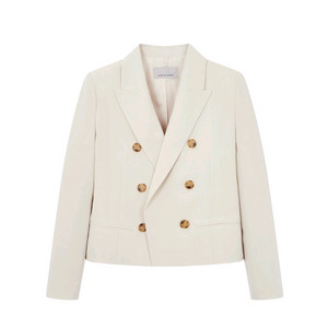 [새상품]보브(VOV) 백슬릿 피크드 오픈자켓