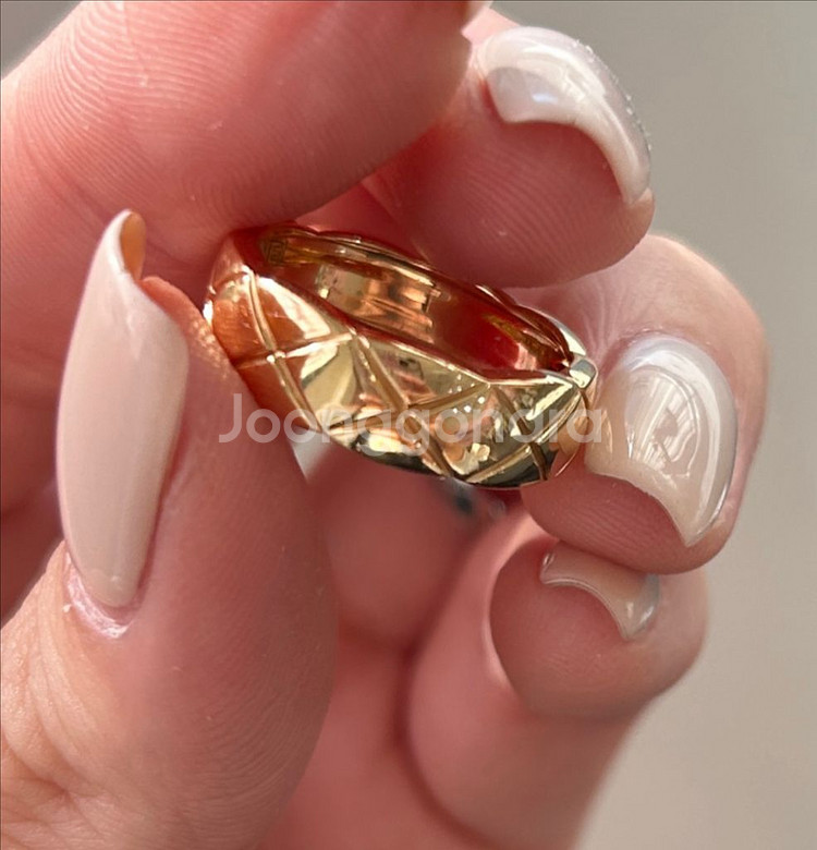 18k 코코크러쉬 베이지골드 반지--1