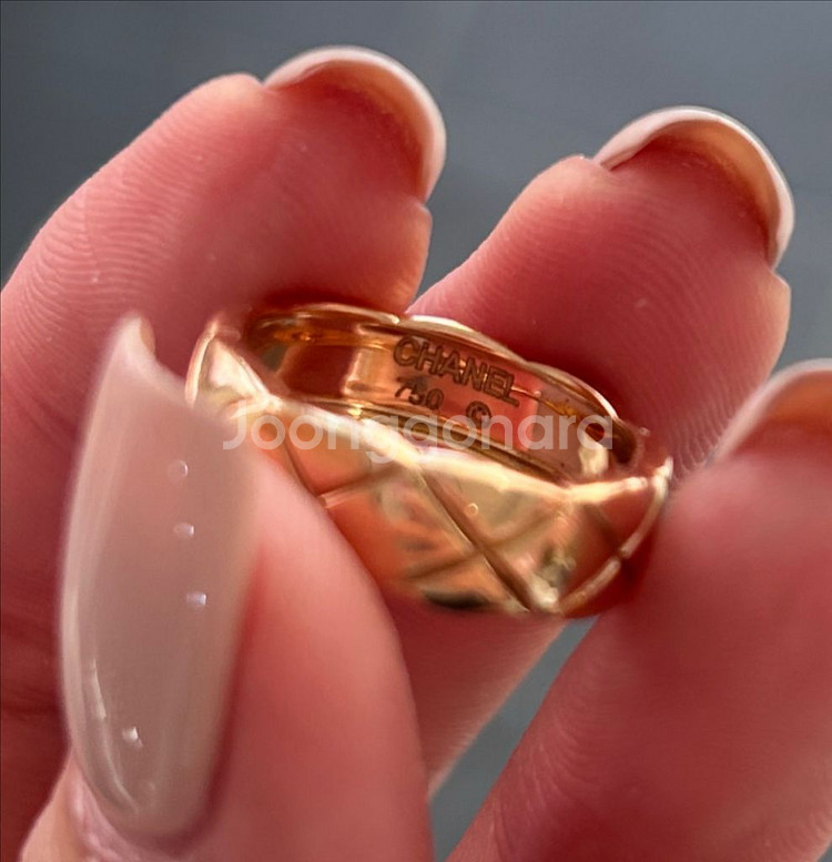 18k 코코크러쉬 베이지골드 반지--2