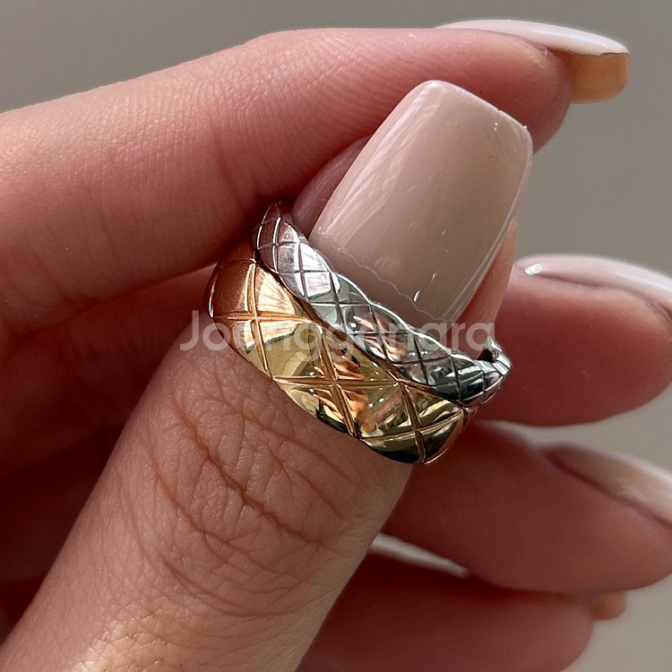 18k 코코크러쉬 베이지골드 반지--3