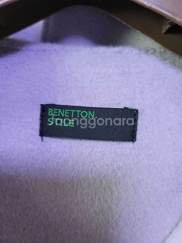 베네통키즈 120 퍼플 코트 여아 키110잔후--2