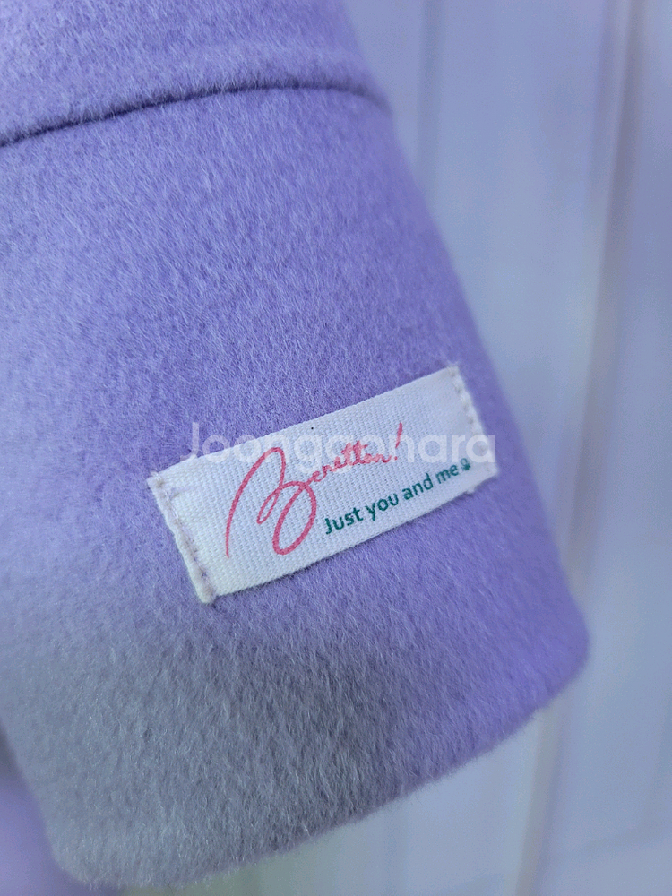 베네통키즈 120 퍼플 코트 여아 키110잔후--3