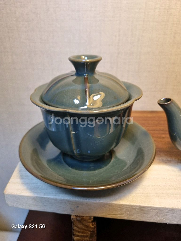 최고급 중국 진청자 6인 다기세트 (다도용)--4