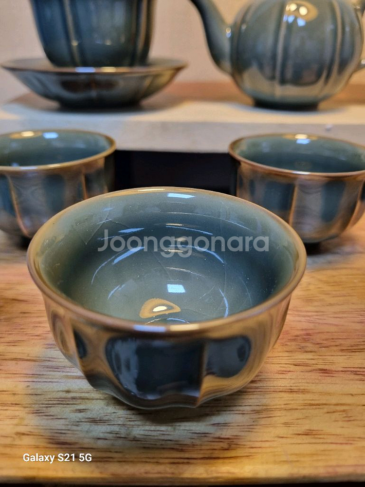 최고급 중국 진청자 6인 다기세트 (다도용)--7