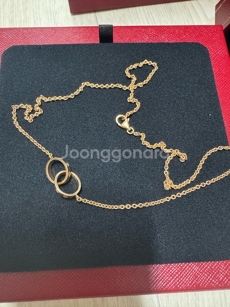 까르띠에 LOVE 핑크 골드 목걸이--5