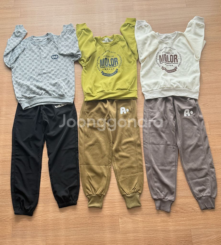 새상품)150 맨투맨 +바지 상하복 세트 묶음~--0