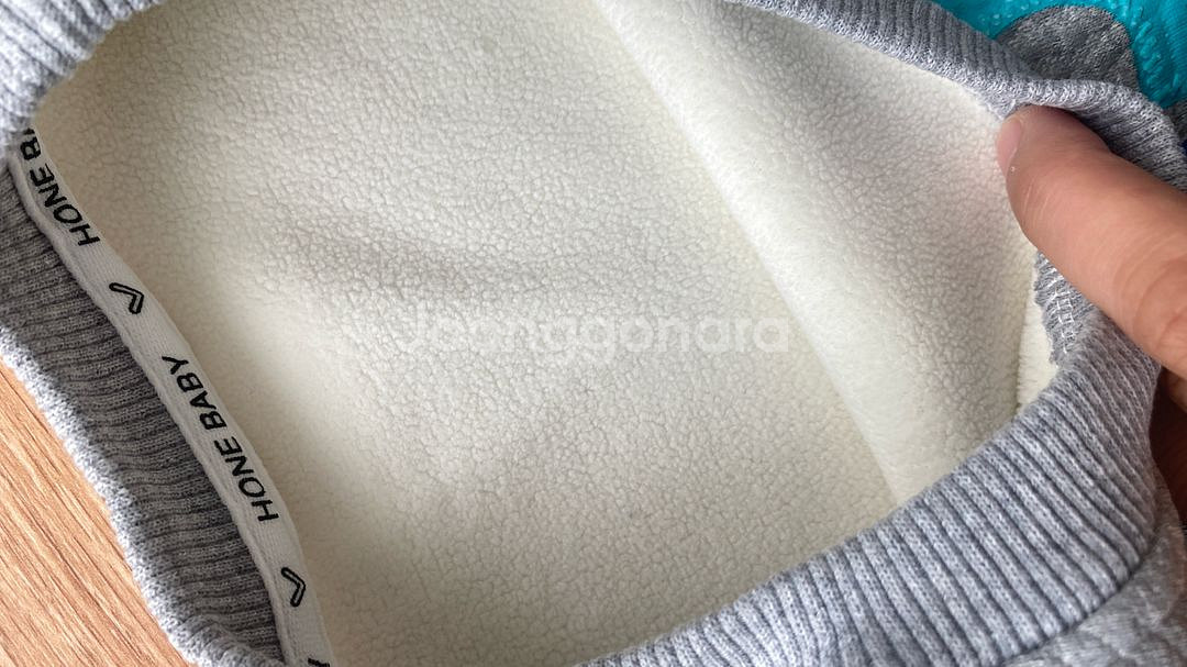 새상품)140 도톰 융기모 맨투맨+바지 상하복세트 2벌--5