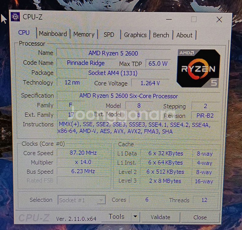 메인보드 애즈락 B450m pro4 CPU 라이젠 5 2600--1