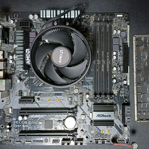 메인보드 애즈락 B450m pro4 CPU 라이젠 5 2600