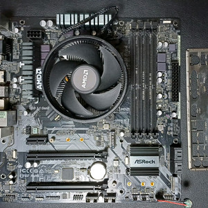 메인보드 애즈락 B450m pro4 CPU 라이젠 5 2600