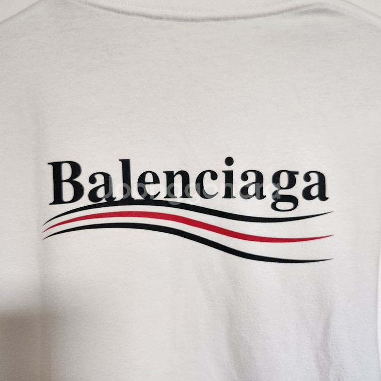 발렌시아가 웨이브 로고 반팔티 L--2