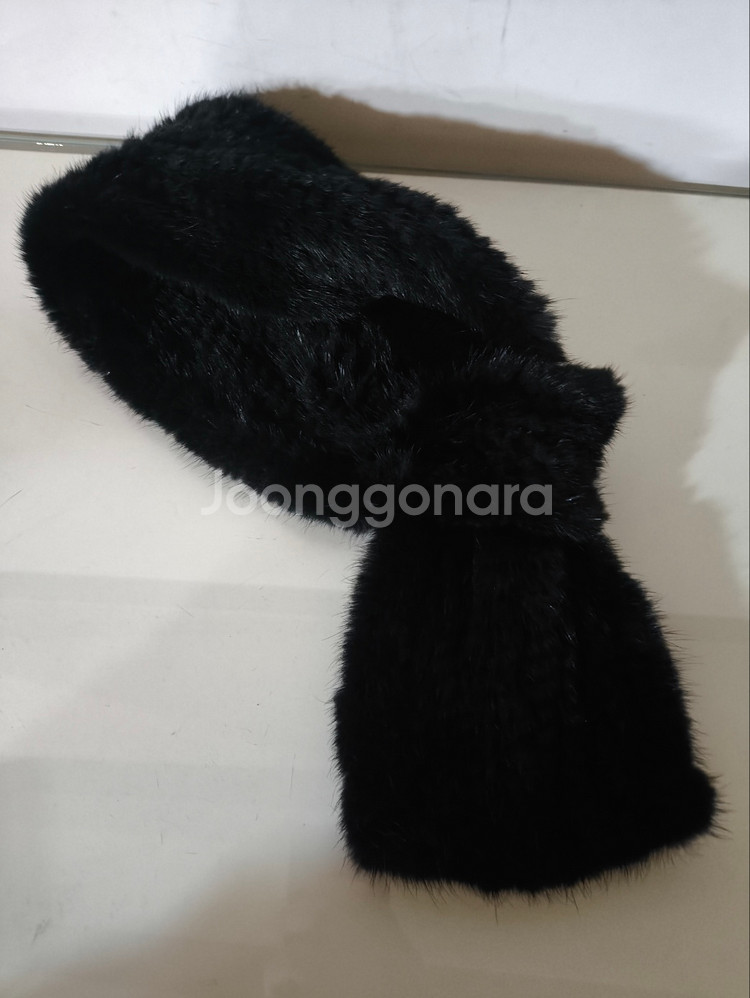 진도 천연밍크 모피 목도리--0