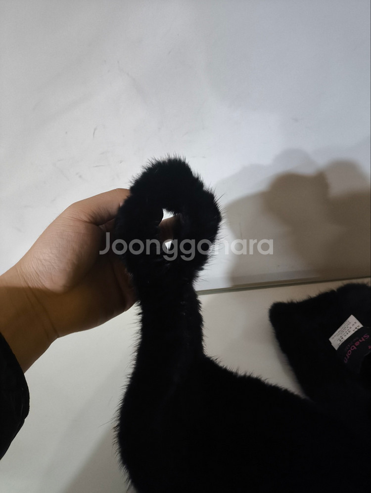 진도 천연밍크 모피 목도리--2