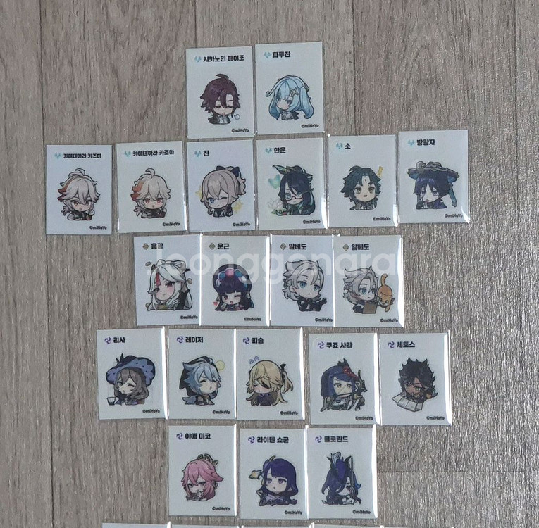 원신 띠부 띠부씰 49장 일괄 푸리나 방랑자 카즈하--1