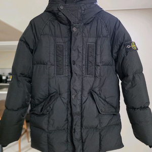 스톤아일랜드 키즈 크링클랩스 롱패딩 블랙 10y 이미지