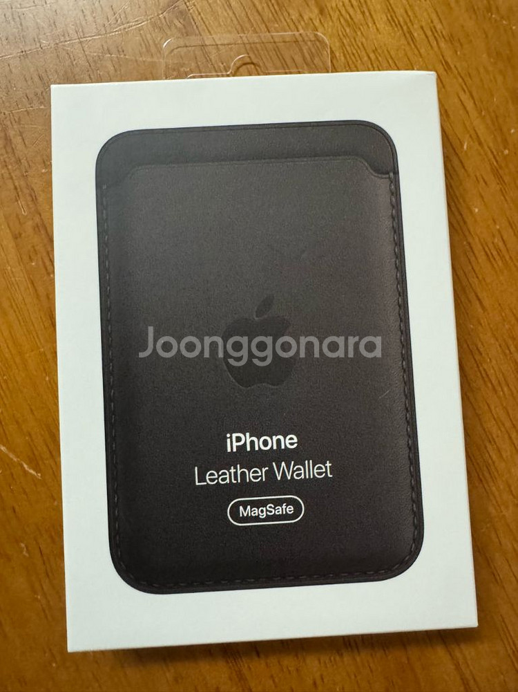 (정품/미사용)애플 아이폰 가죽 맥세이프 카드지갑 블랙--0