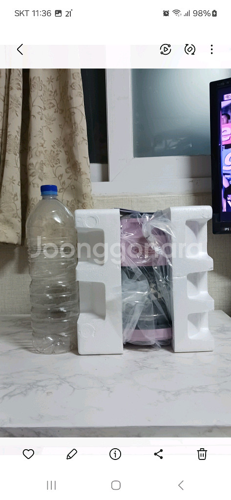 새제품 인체무해 친환경 유리 에어프라이어2.9L터치식--2