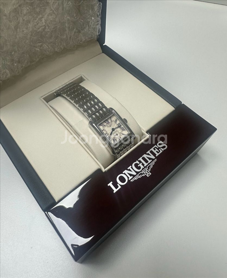 론진 돌체비타 미니 메탈 풀박 ( 가죽스트랩 포함)--1