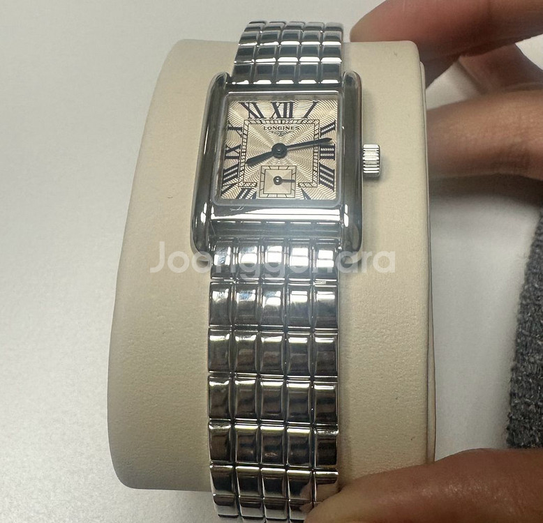 론진 돌체비타 미니 메탈 풀박 ( 가죽스트랩 포함)--4