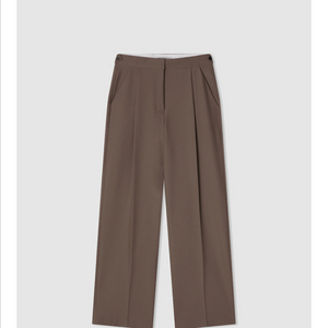 새상품 이브세이지 핀턱 슬랙스 브라운 m