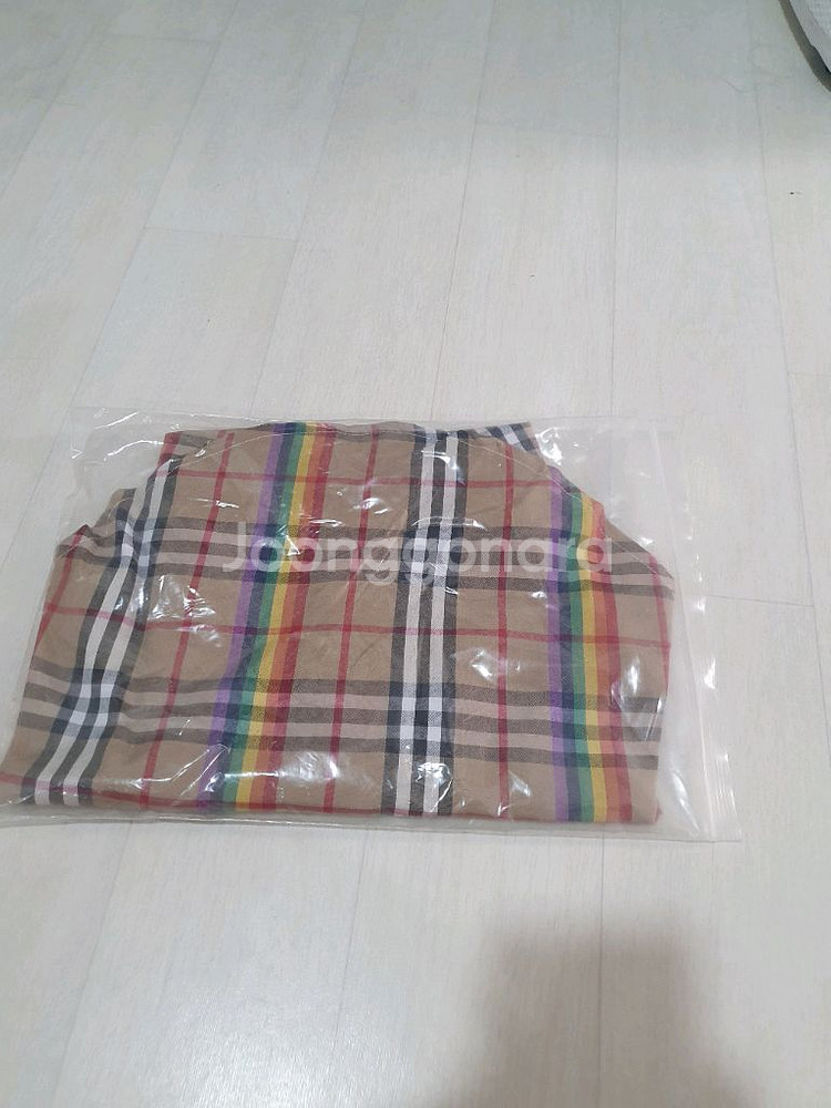 버버리 패턴 강아지 체크무늬 셔츠--3