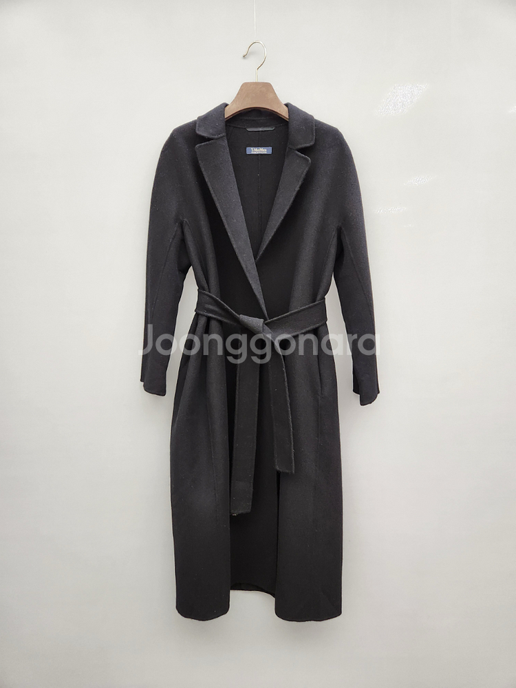 에스막스마라 블랙 울 코트--0