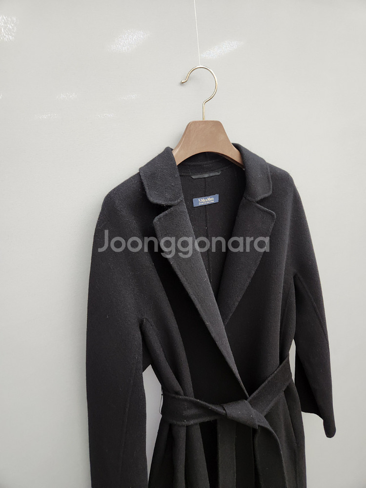 에스막스마라 블랙 울 코트--3