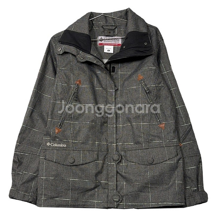 콜롬비아 체크 그레이 등산 기능성 바람막이 M--0