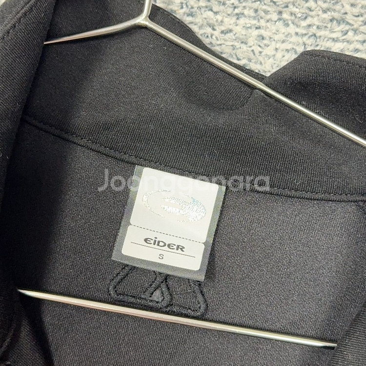 아이더 블랙 기능성 반집업 긴팔티 S--2