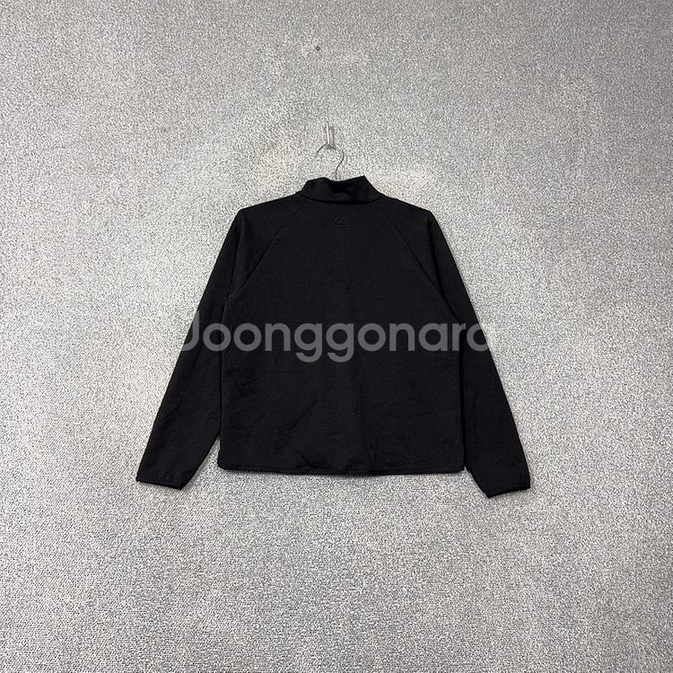 아이더 블랙 기능성 반집업 긴팔티 S--1