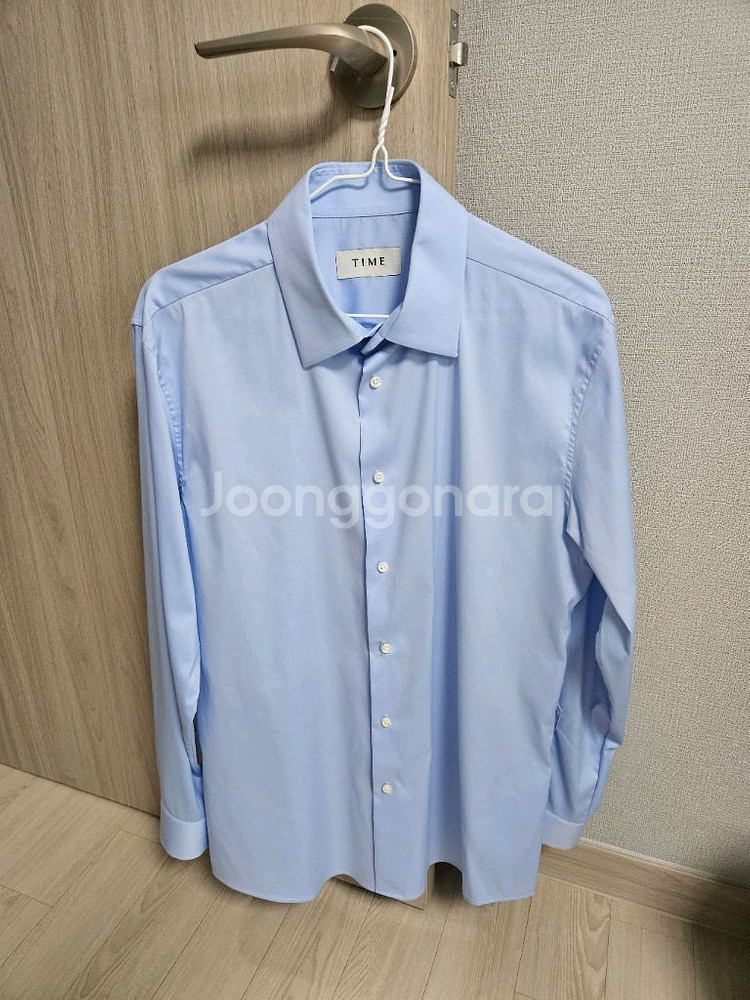 타임옴므 드레스셔츠 스카이블루 41사이즈--0