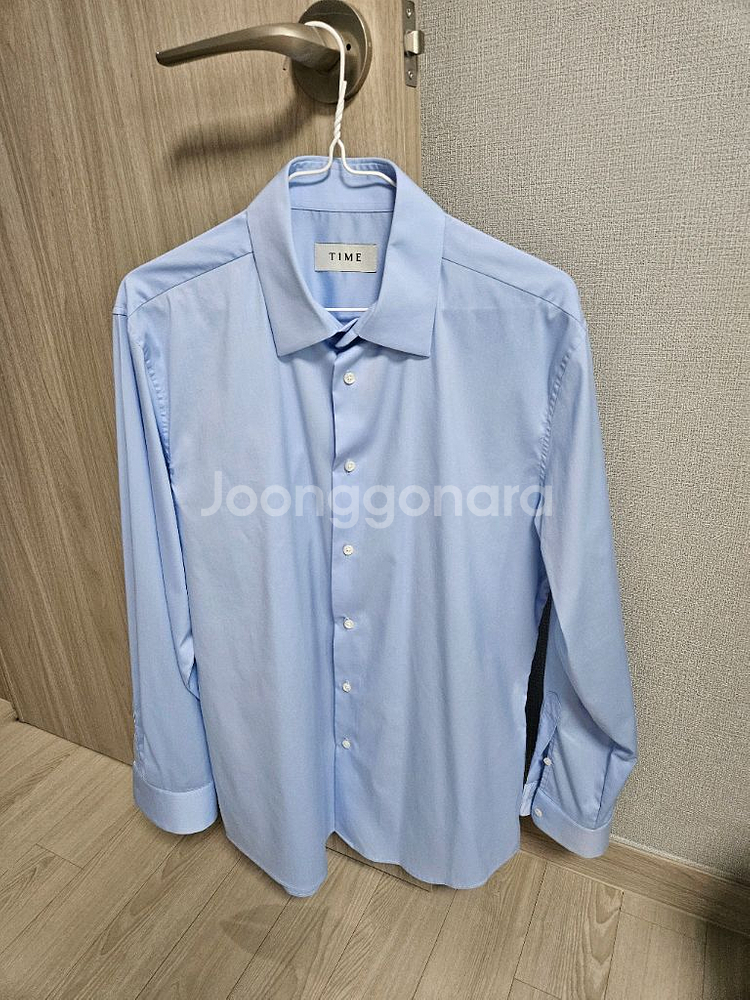 타임옴므 드레스셔츠 스카이블루 41사이즈--4