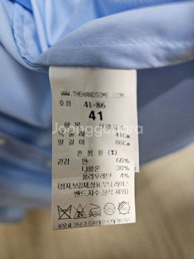 타임옴므 드레스셔츠 스카이블루 41사이즈--6