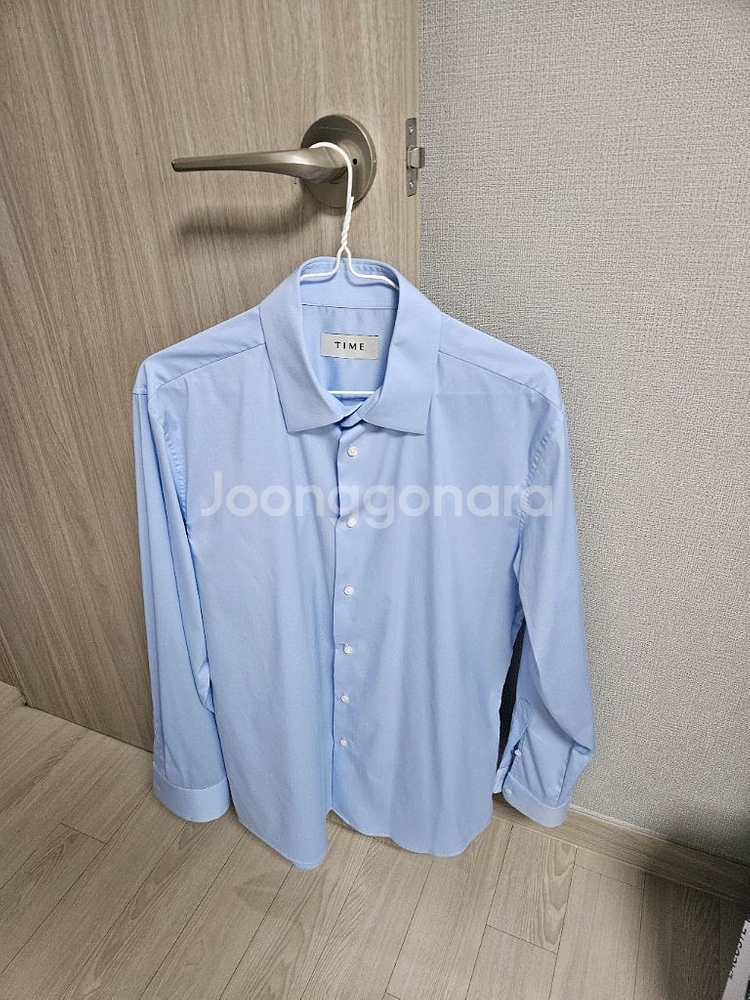 타임옴므 드레스셔츠 스카이블루 41사이즈--3