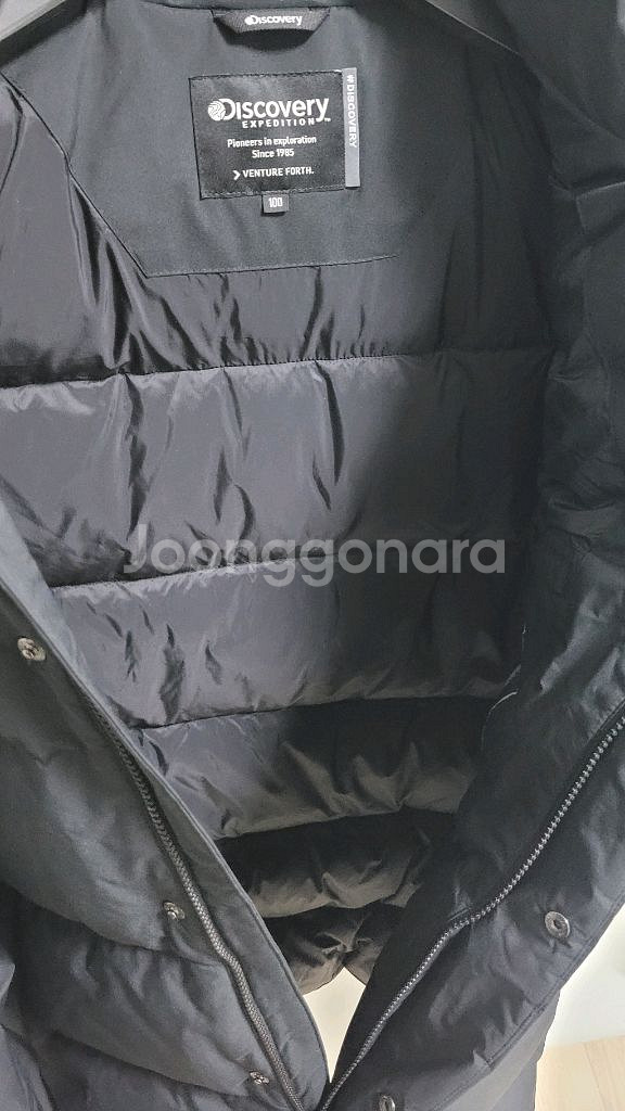 새상품)디스커버리 남성 구스다운 미드패딩 100--7