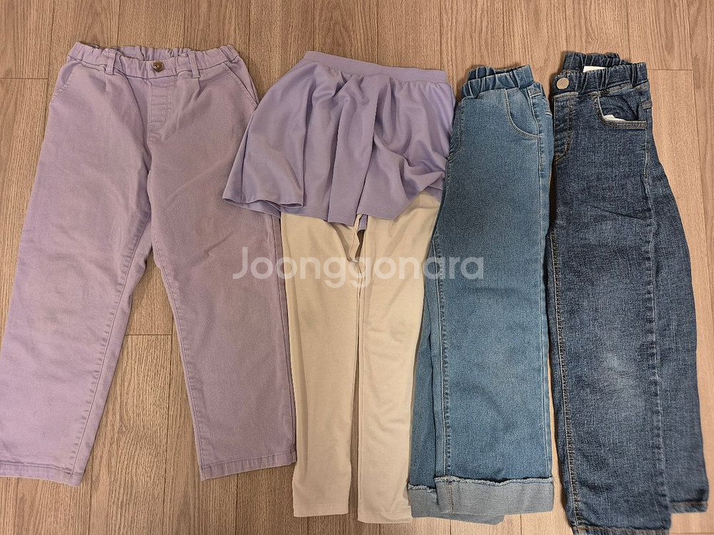 여아 140사이즈 바지 일괄 8벌--0