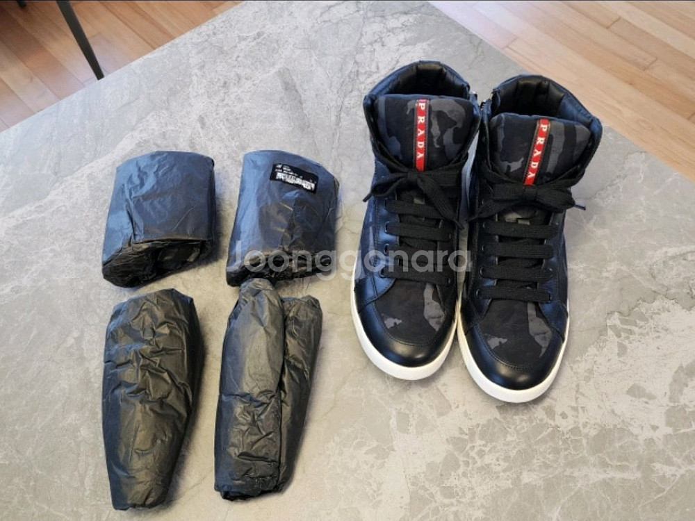 프라다 PRADA 남성 하이탑 스니커즈[정품. 박스 풀구성. 상태최상]--6